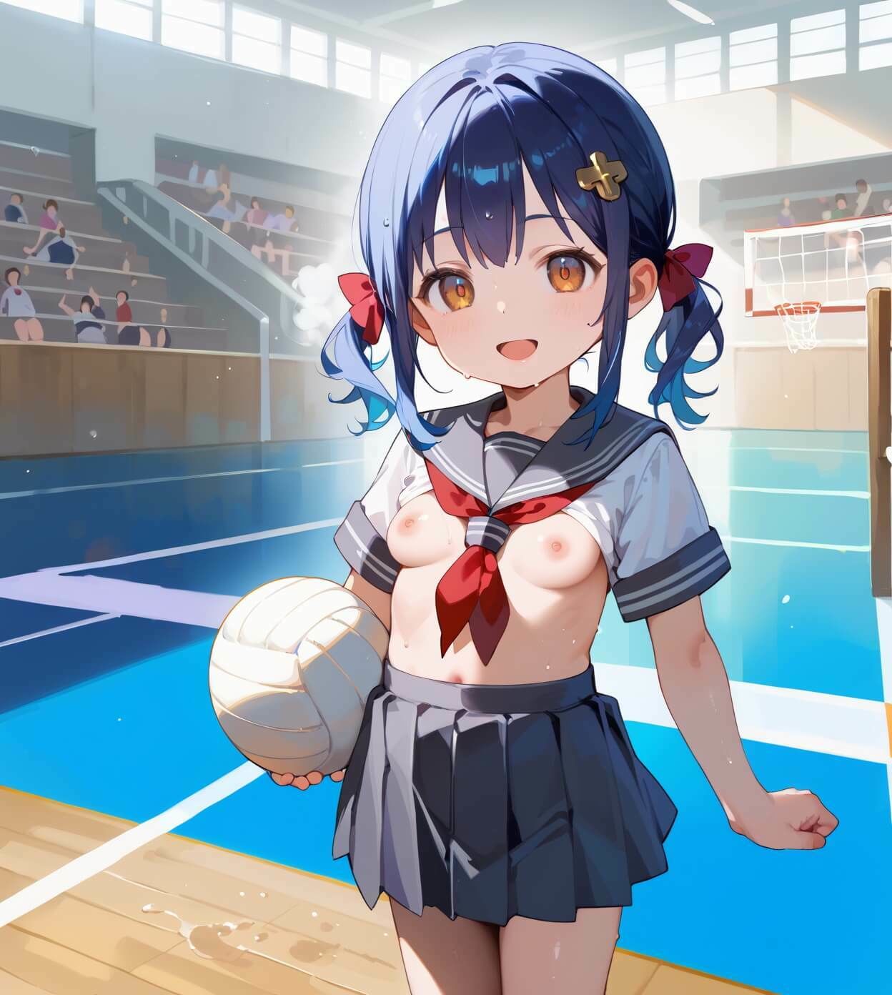 ちっぱい娘と隠れて体育館で2・230枚 - サンプル画像 8