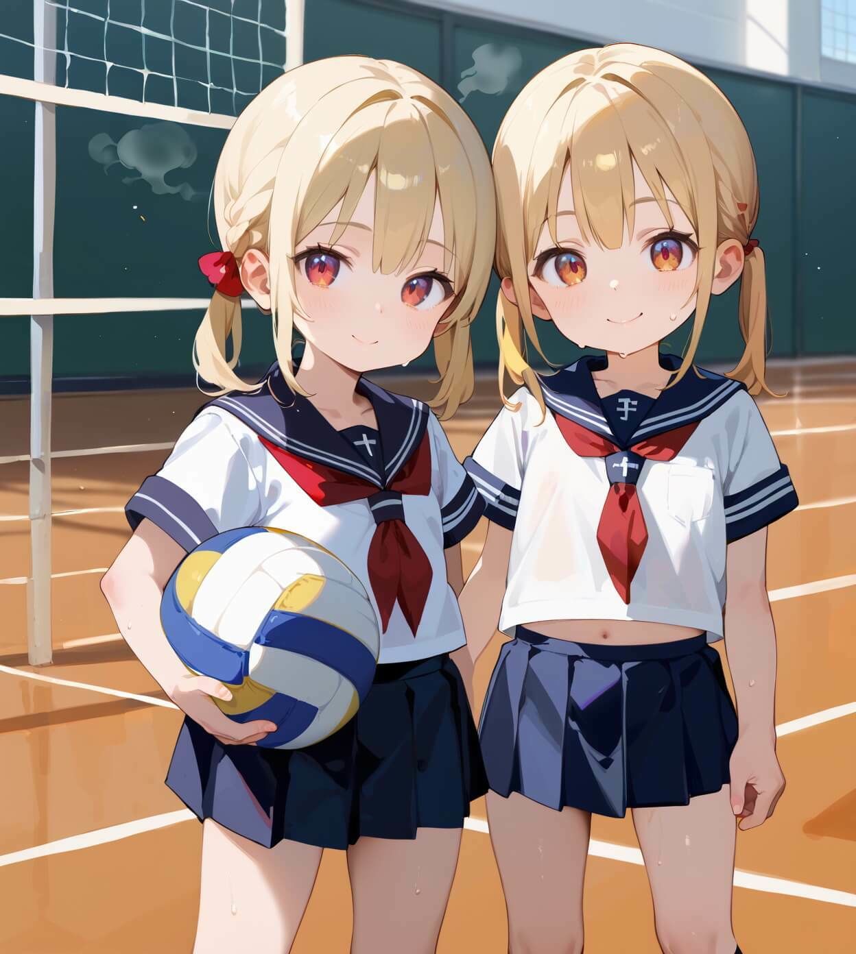 ちっぱい娘と隠れて体育館で3・230枚 - サンプル画像 2