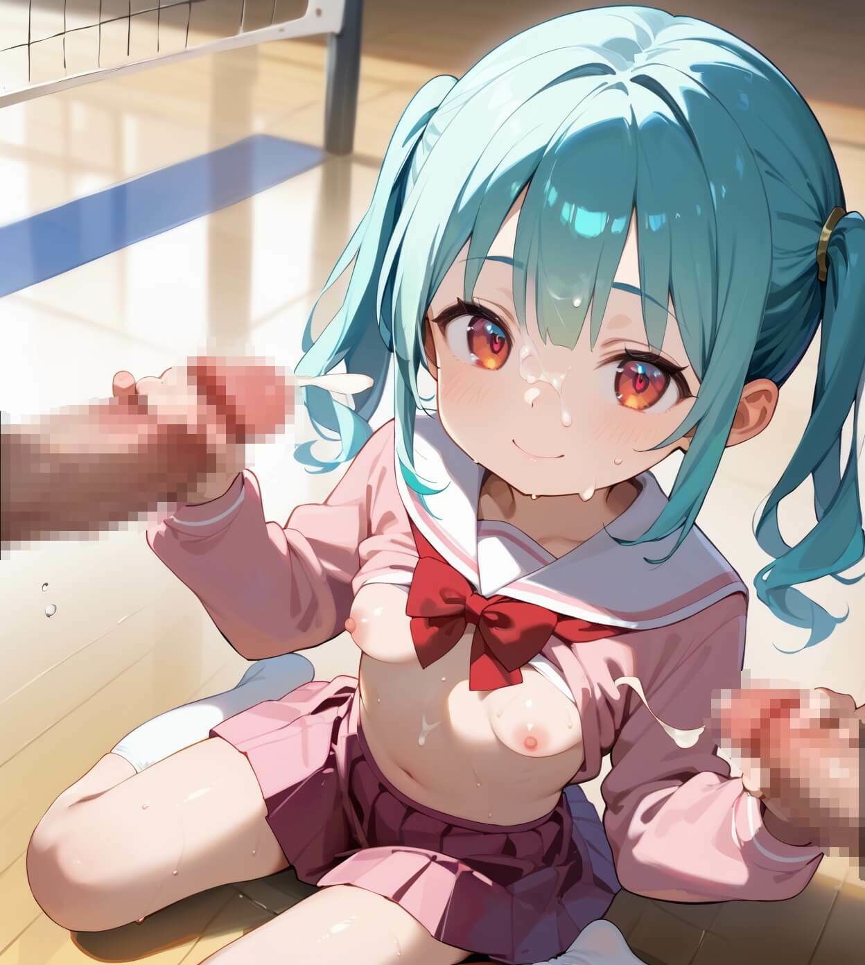 ちっぱい娘と隠れて体育館で5・230枚 - サンプル画像 8