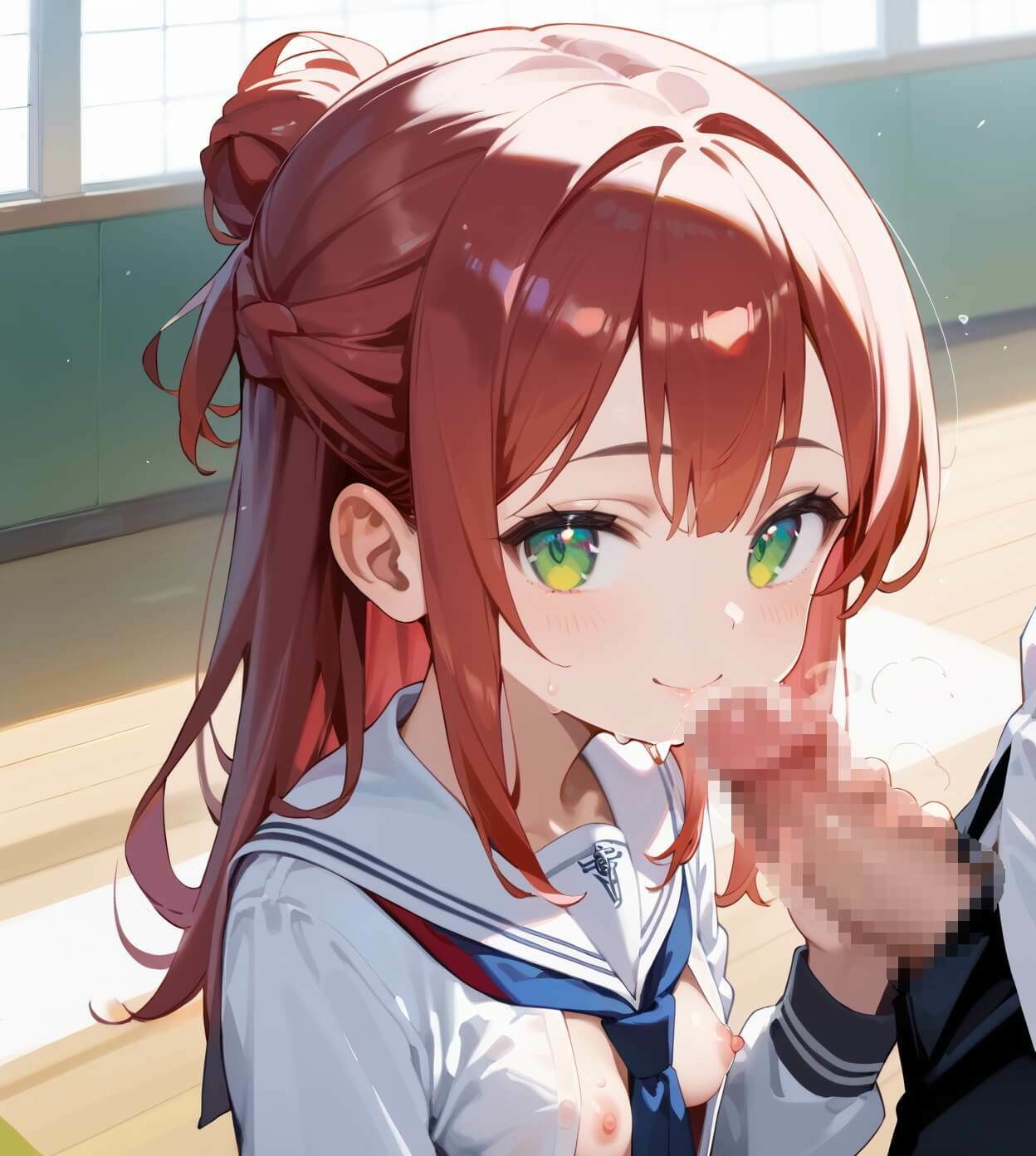 ちっぱい娘と隠れて体育館で6・230枚 - サンプル画像 3