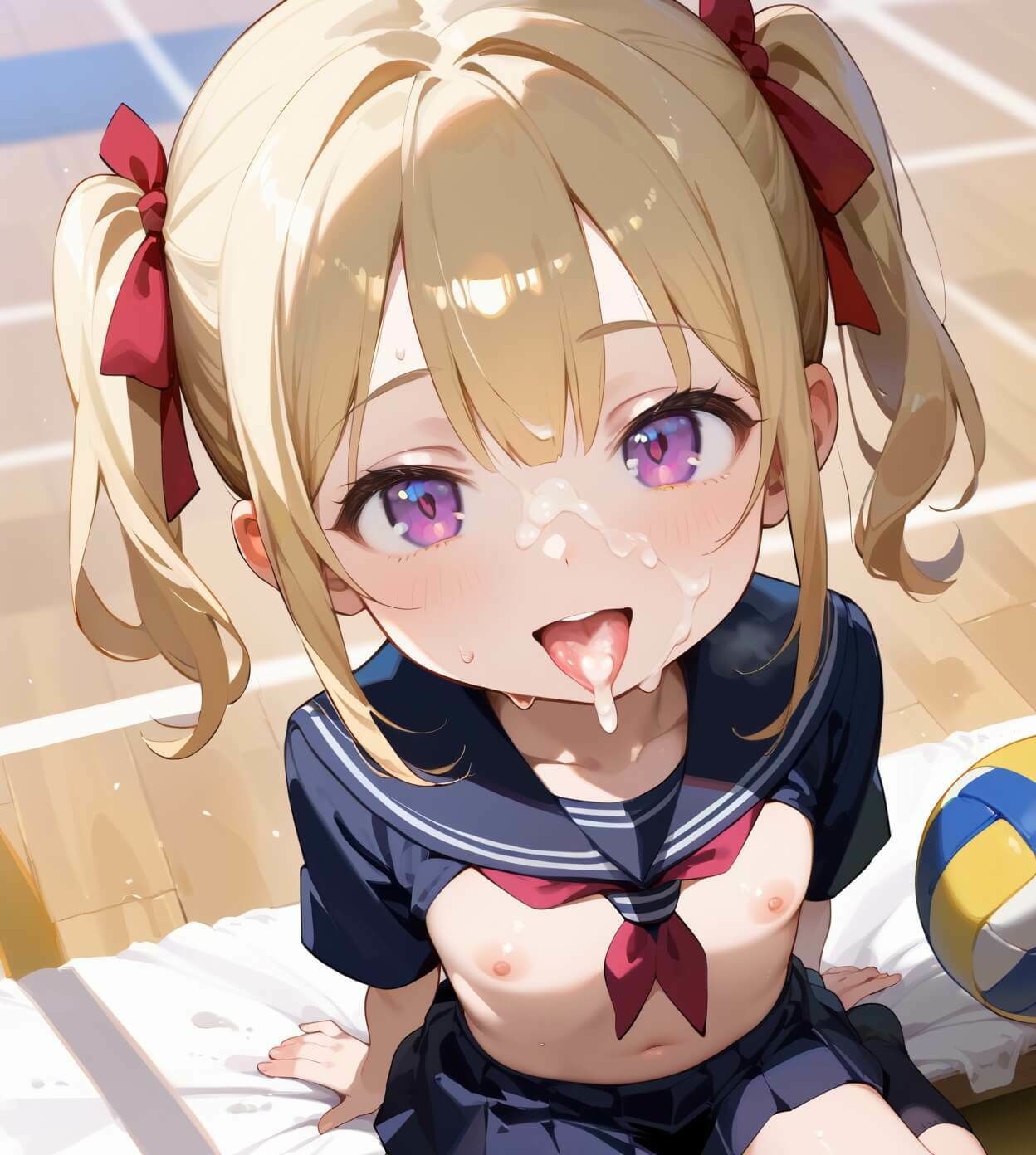 ちっぱい娘と隠れて体育館で6・230枚 - サンプル画像 4