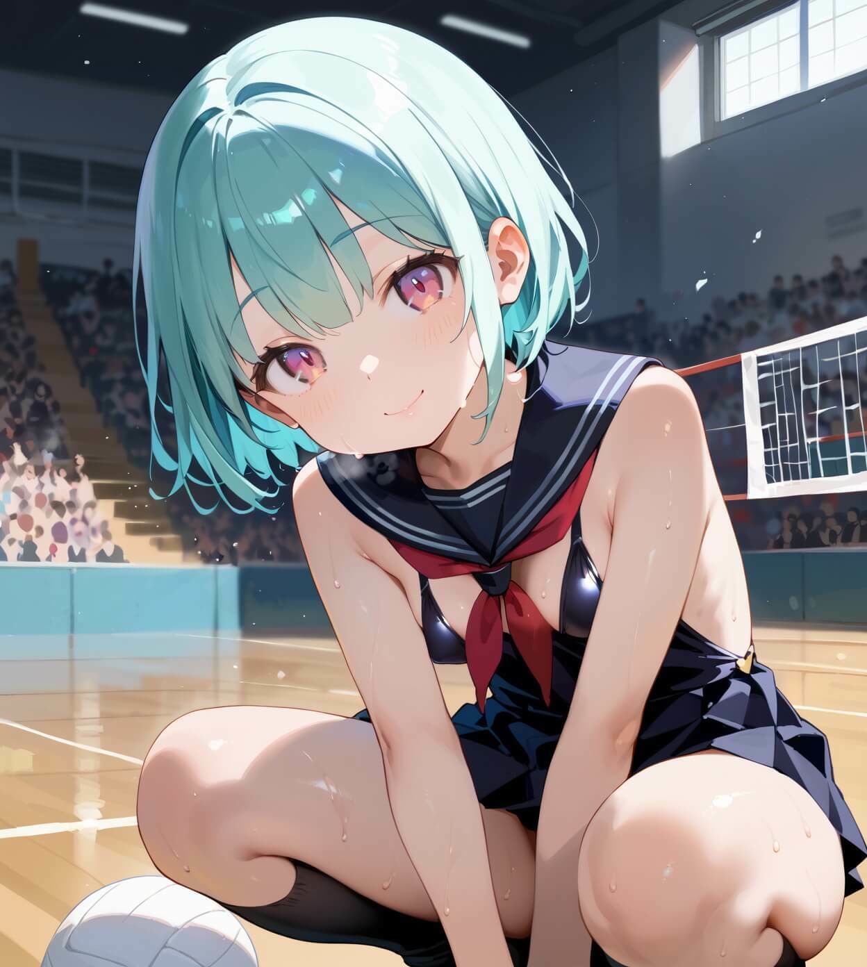 ちっぱい娘と隠れて体育館で6・230枚 - サンプル画像 7