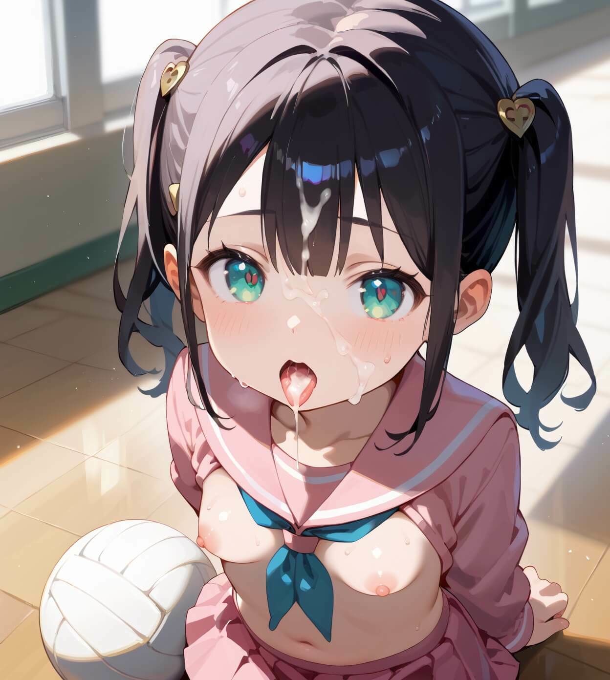 ちっぱい娘と隠れて体育館で6・230枚 - サンプル画像 8