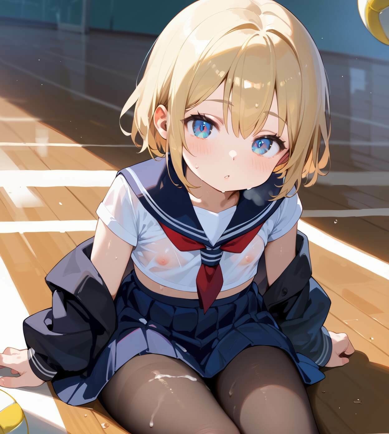 ちっぱい娘と隠れて体育館で6・230枚 - サンプル画像 9