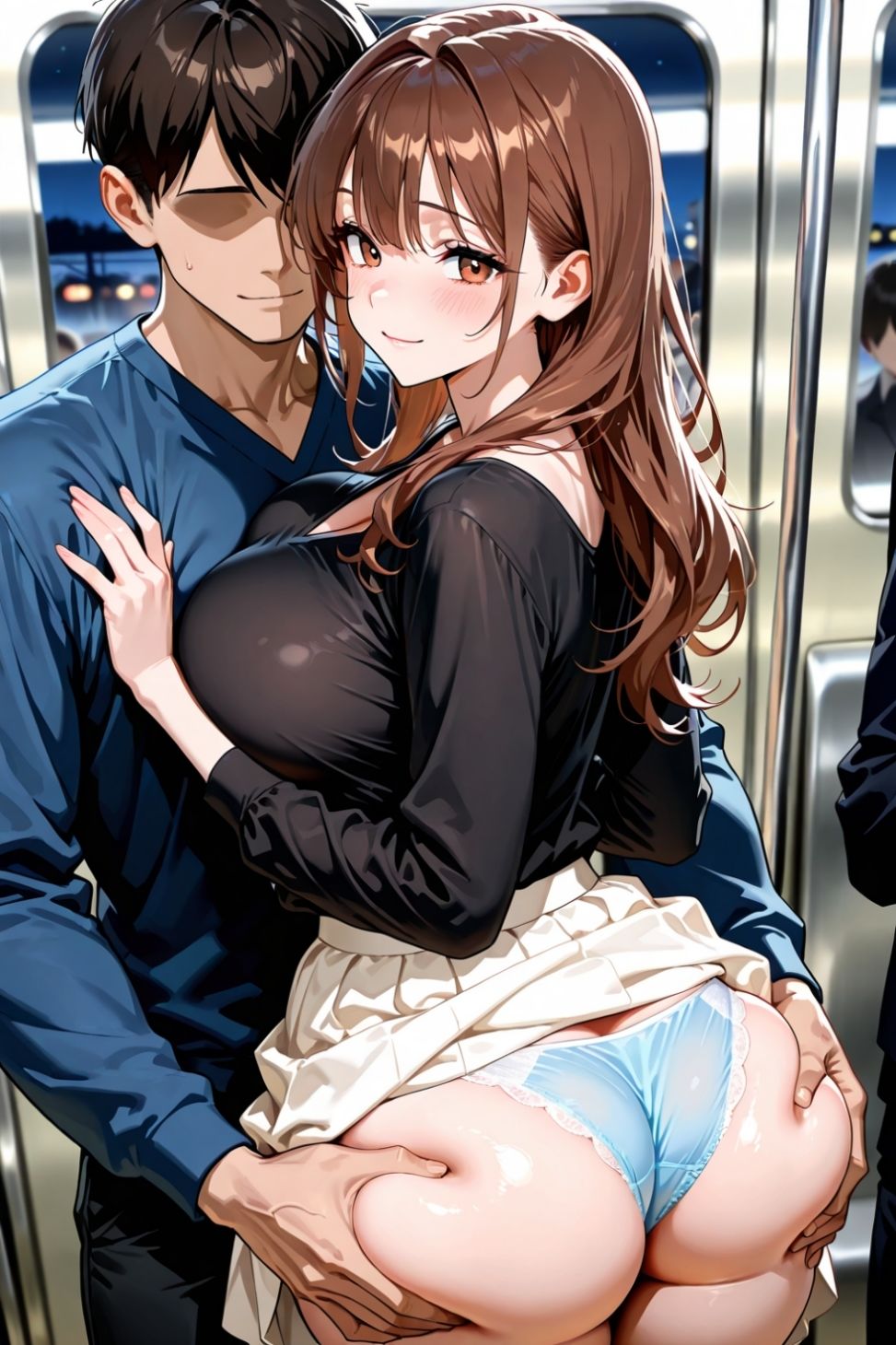 快楽に堕ちる夜の電車 - サンプル画像 6