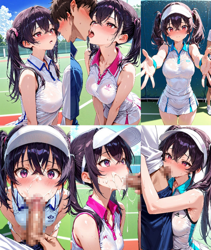 出しまくり！着衣中出し！あやかちゃん（テニスウェアだよ♪） - サンプル画像 3