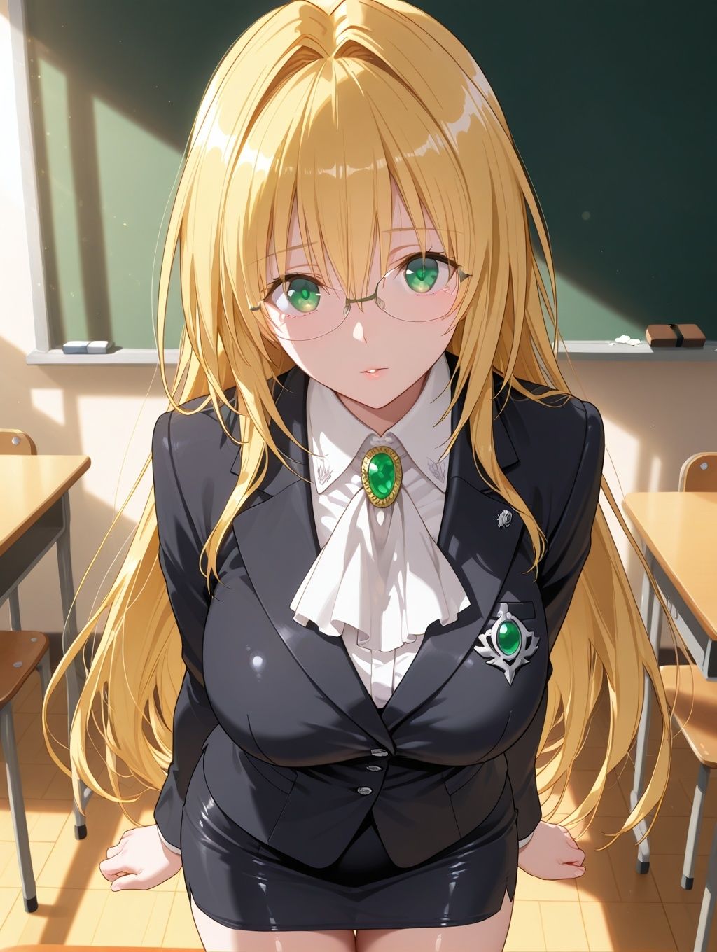 子作り実習でペアが作れない僕と交尾するティアーユ先生 - サンプル画像 1