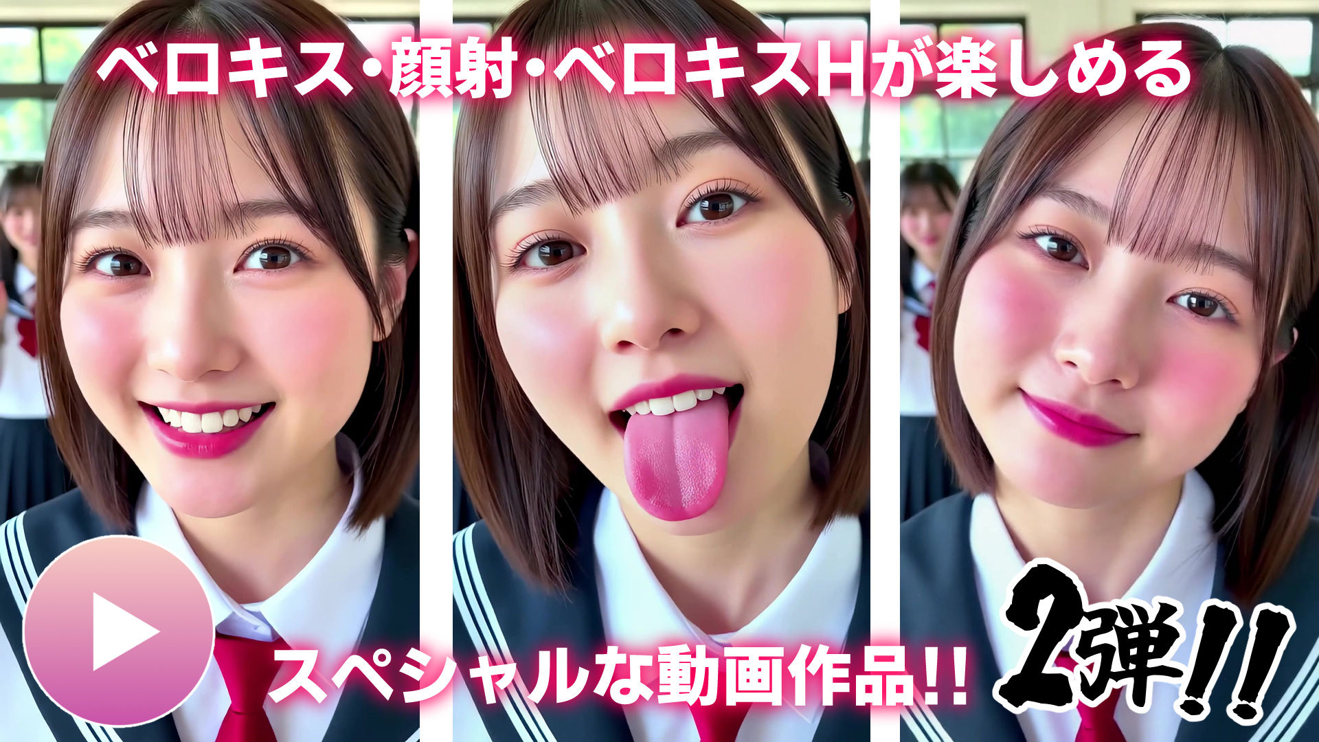 【動画】至福のベロキス2 中出しエッチ＆顔射＆添い寝手コキ！〜女子校生〜 - サンプル画像 1