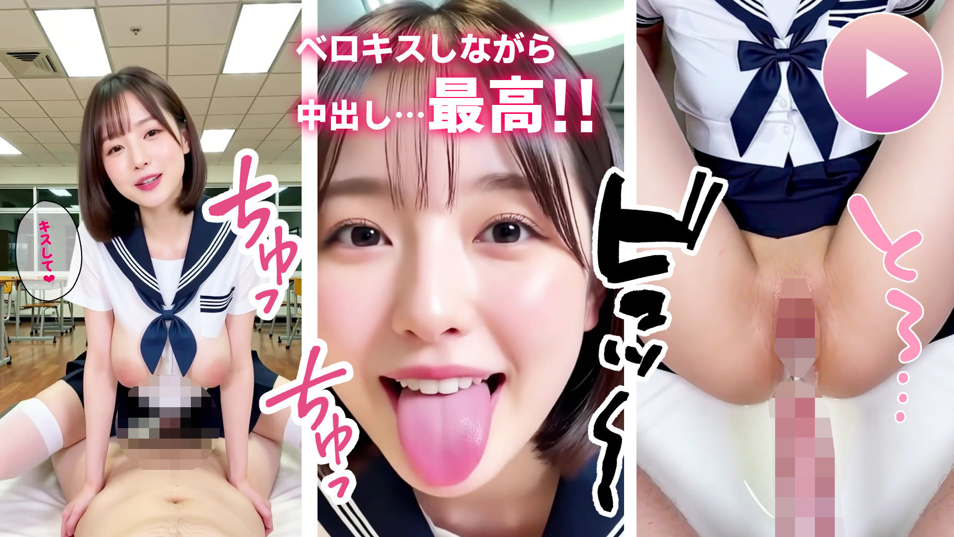 【動画】至福のベロキス2 中出しエッチ＆顔射＆添い寝手コキ！〜女子校生〜 - サンプル画像 4