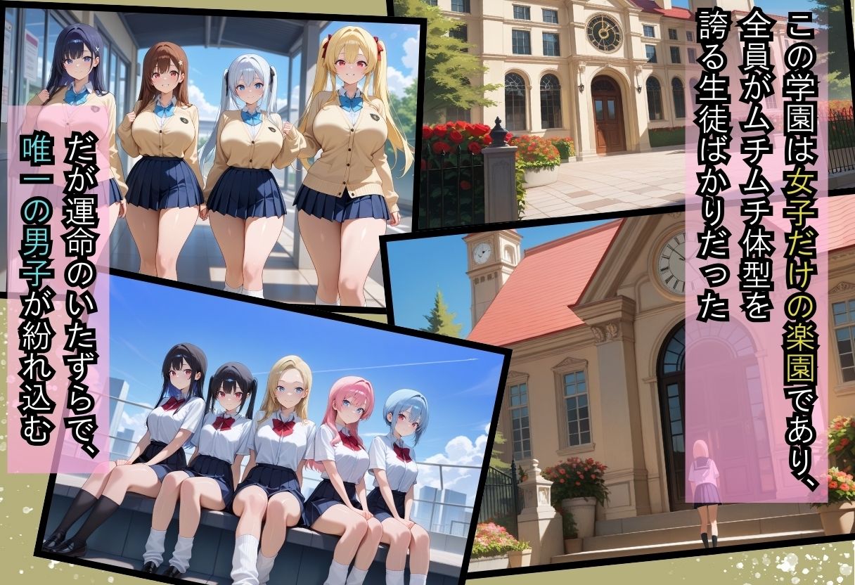 間違って女子校に入学したらムチムチ女子校生に毎日中出しを要求される学園生活〜ギャル×清楚のWヒロイン編〜 - サンプル画像 1