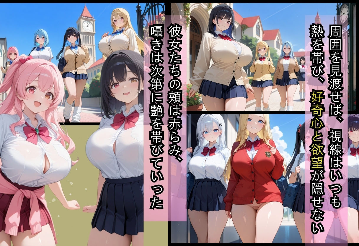 間違って女子校に入学したらムチムチ女子校生に毎日中出しを要求される学園生活〜ギャル×清楚のWヒロイン編〜 - サンプル画像 3