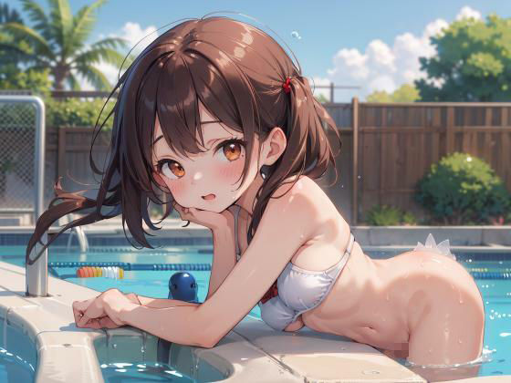超絶可愛いロリの水着姿が最高すぎる - サンプル画像 4