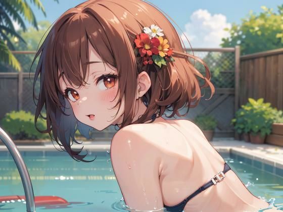 超絶可愛いロリの水着姿が最高すぎる - サンプル画像 6