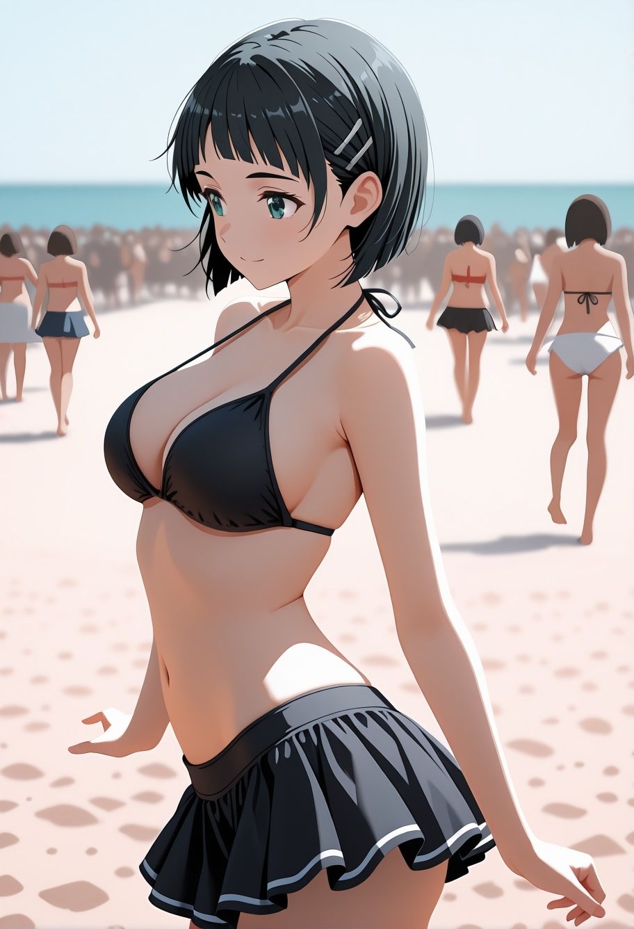 【ビキニ美少女】青い空で催◯生ハメした話  SA◯ 桐◯谷直葉編 - サンプル画像 1