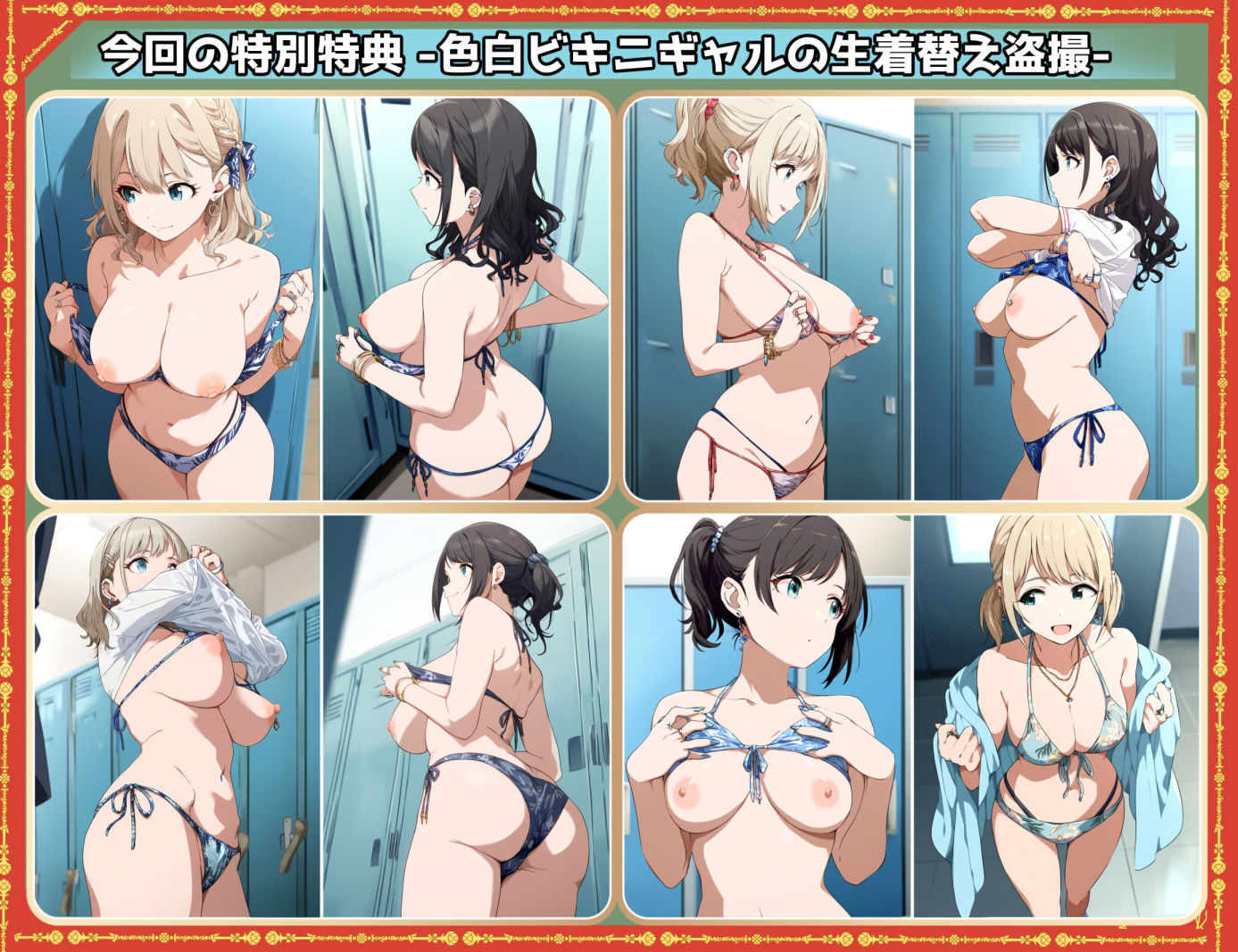 盗撮＆下着フェチ特化 2020年代アニメ作画特集 盗撮されているギャルたち -白ギャル編- 500枚を撮影- - サンプル画像 5