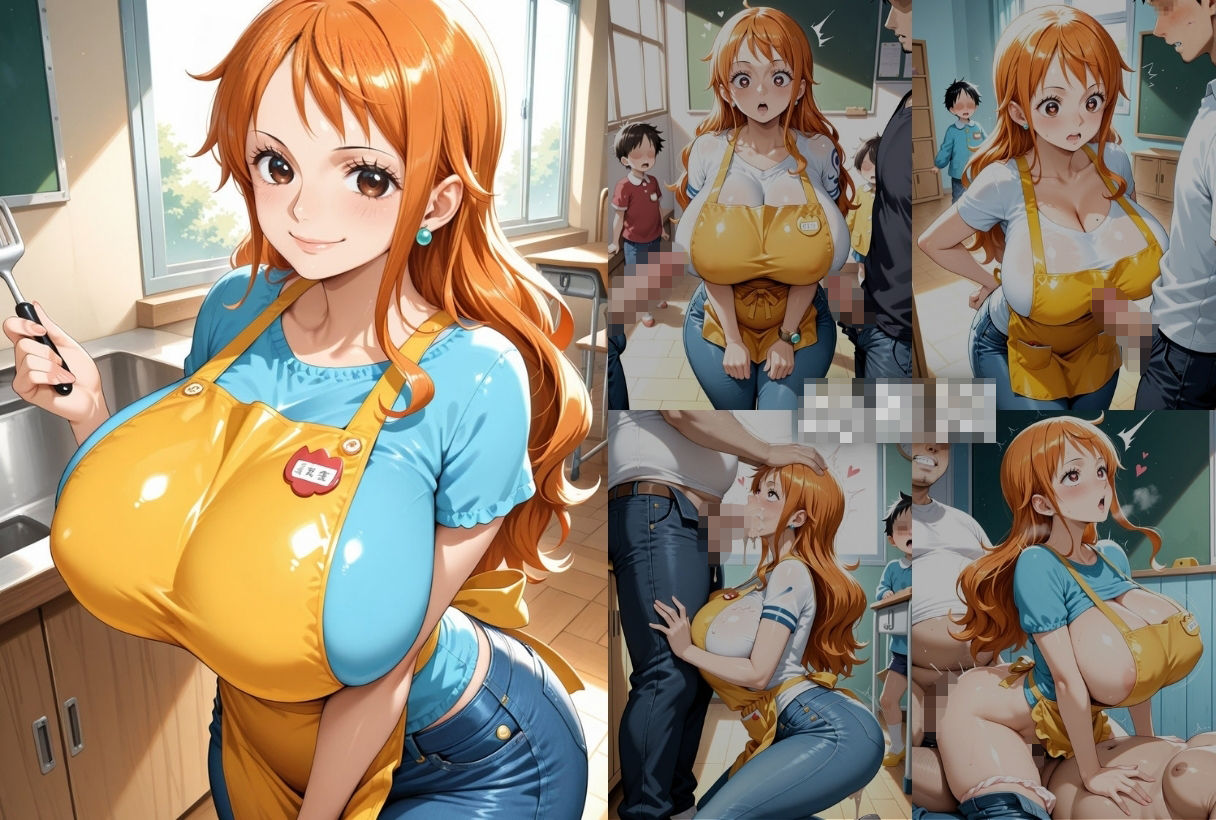 職業体験させてたらムラムラいちゃいました-O●E PIECE ナ●＆ロ●ン- - サンプル画像 6