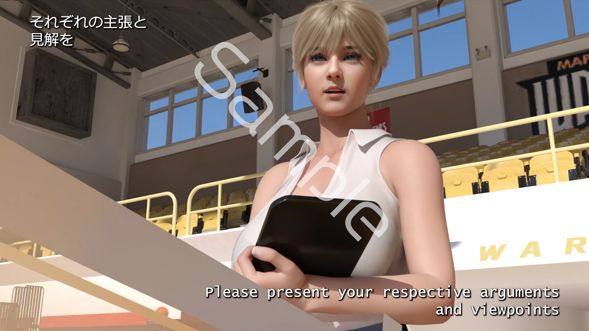 【▲100】学生イングリッシュディベート全国大会に生徒会長 一ノ瀬廻里が臨む！本編Vol.01『婚前交渉（結婚前の男女のセックス）は認められるべきか？』 - サンプル画像 2