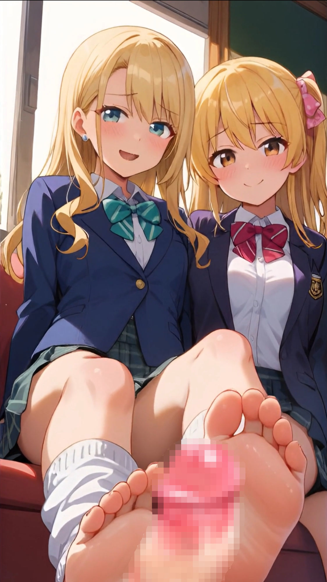 【ビデオ3分】足コキでオナサポ！ミニスカ制服ギャル！【静止画37枚付き】 - サンプル画像 5