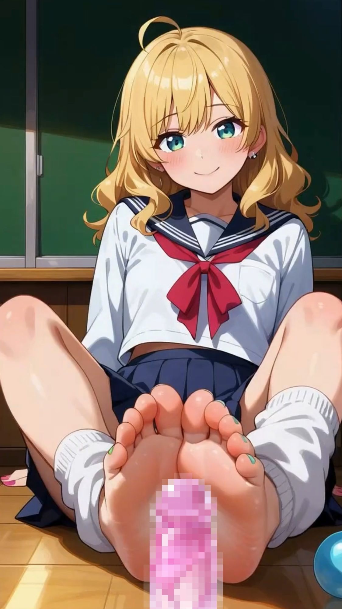 【ビデオ3分】足コキでオナサポ！ミニスカ制服ギャル！【静止画37枚付き】 - サンプル画像 7