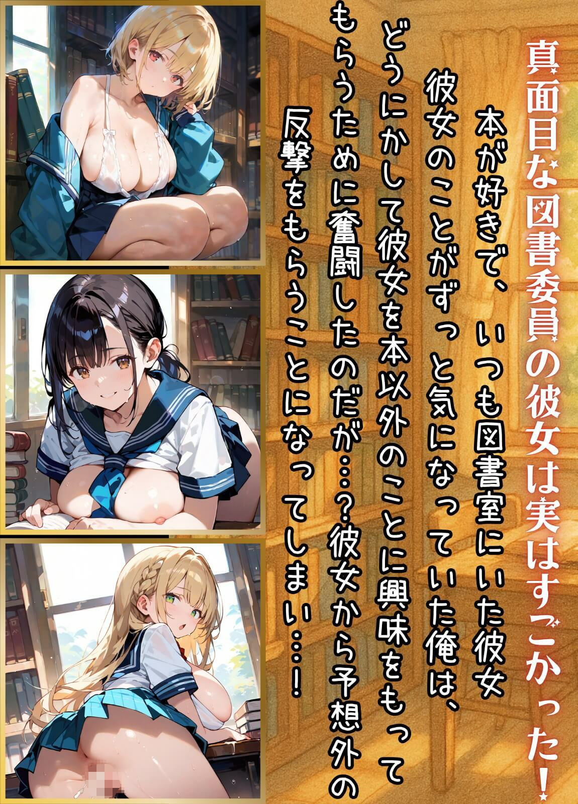 図書委員の君が俺とのHに目覚めるまで〜真面目女子がすごかった！〜2【厳選CG270枚】 - サンプル画像 1