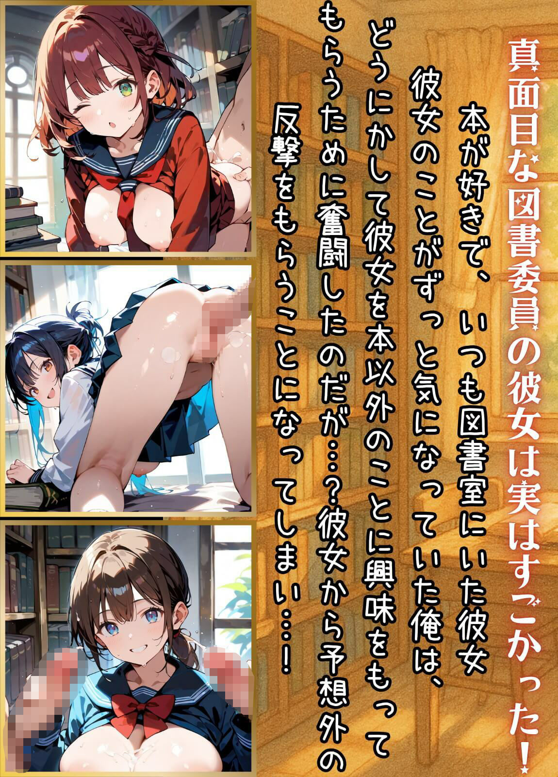 図書委員の君が俺とのHに目覚めるまで〜真面目女子がすごかった！〜4【厳選CG270枚】 - サンプル画像 1