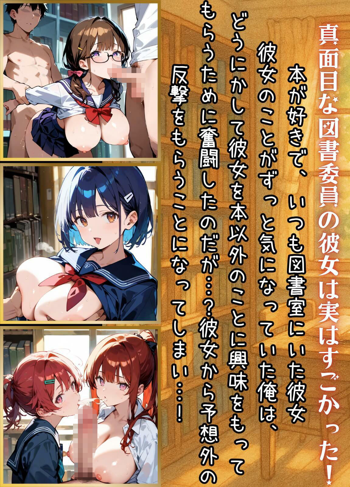 図書委員の君が俺とのHに目覚めるまで〜真面目女子がすごかった！〜5【厳選CG270枚】 - サンプル画像 1