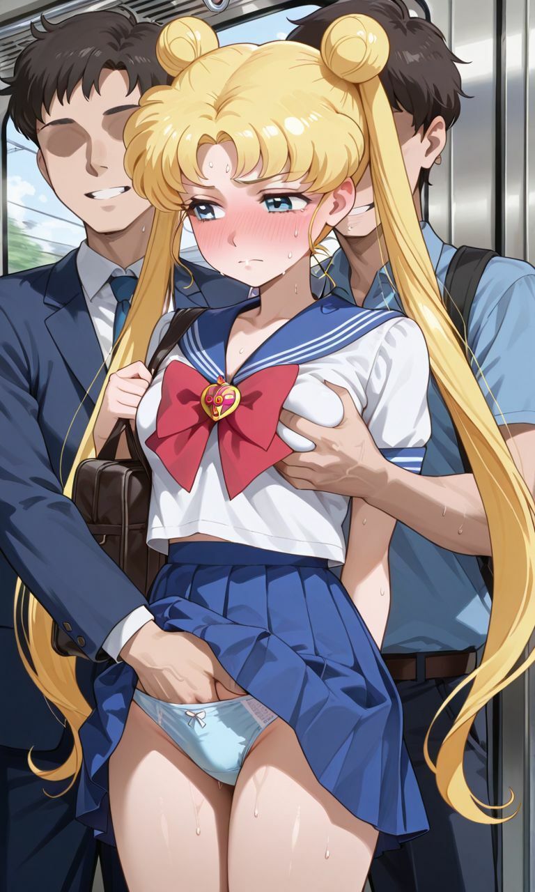 変身前を狙われて痴●されるセーラー戦士たち - サンプル画像 1