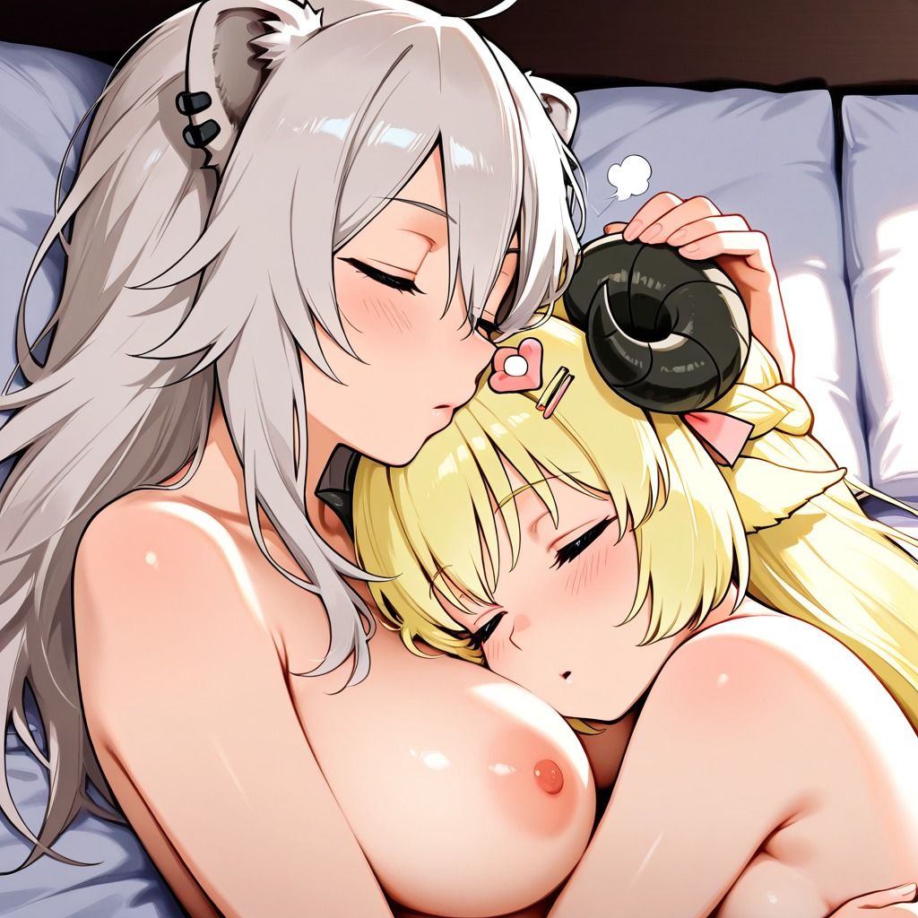 【R-18】角巻わため×獅白ぼたん 80枚 - サンプル画像 6