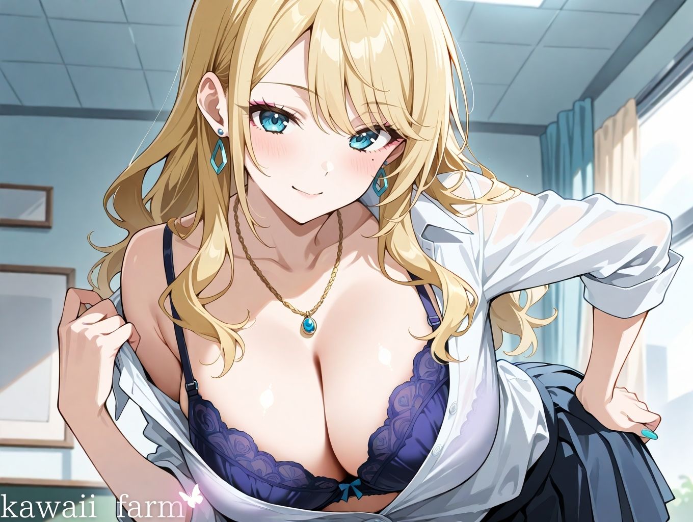 性欲まみれ 巨乳白ギャル ver. - サンプル画像 1