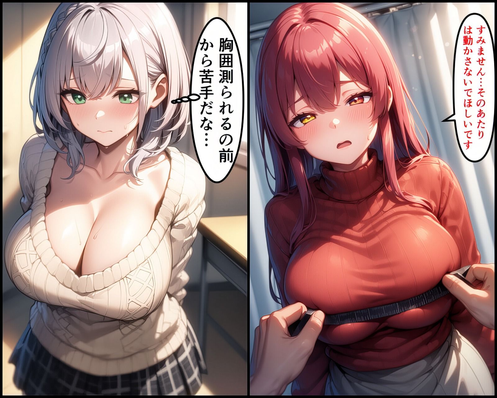 【セット販売】セクハラ健康診断を受ける白銀ノエル  宝鐘マリンはファンに身体測定されてしまう！ - サンプル画像 2