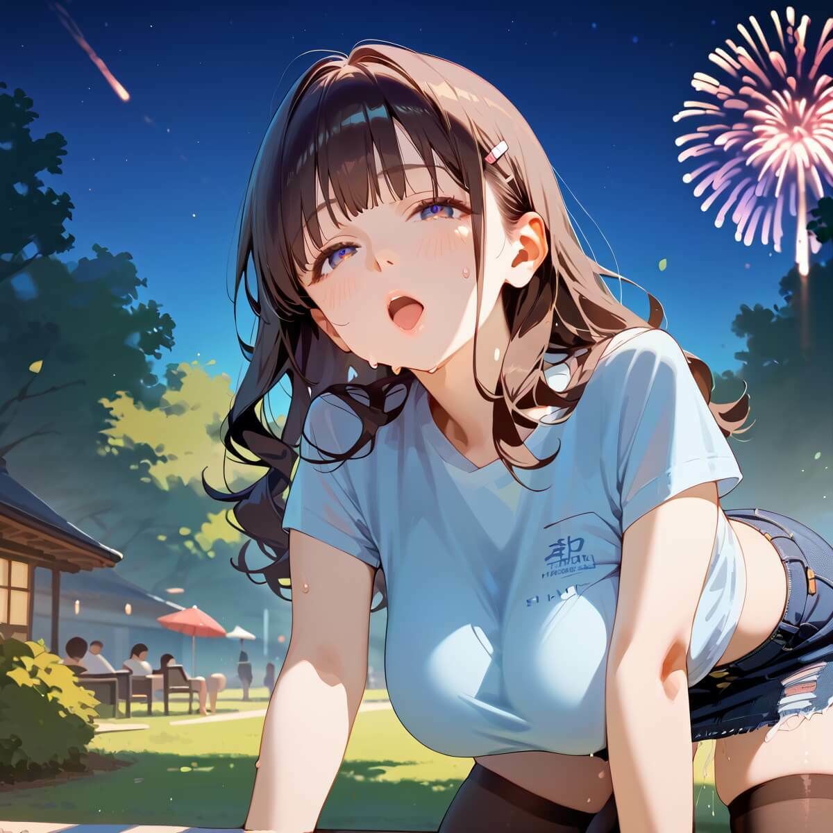 夏祭りの夜の彼女の大誘惑！8・200枚 - サンプル画像 1