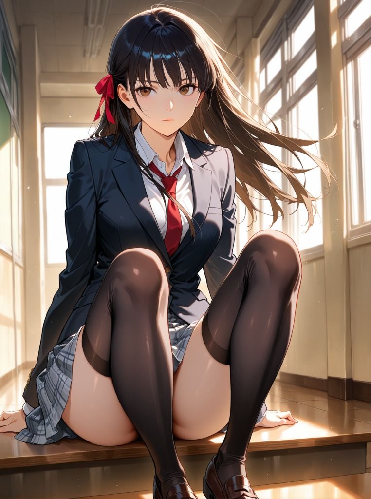 普段はクールで強気な娘だけど放課後のオナニーがバレてしまい… - サンプル画像 1