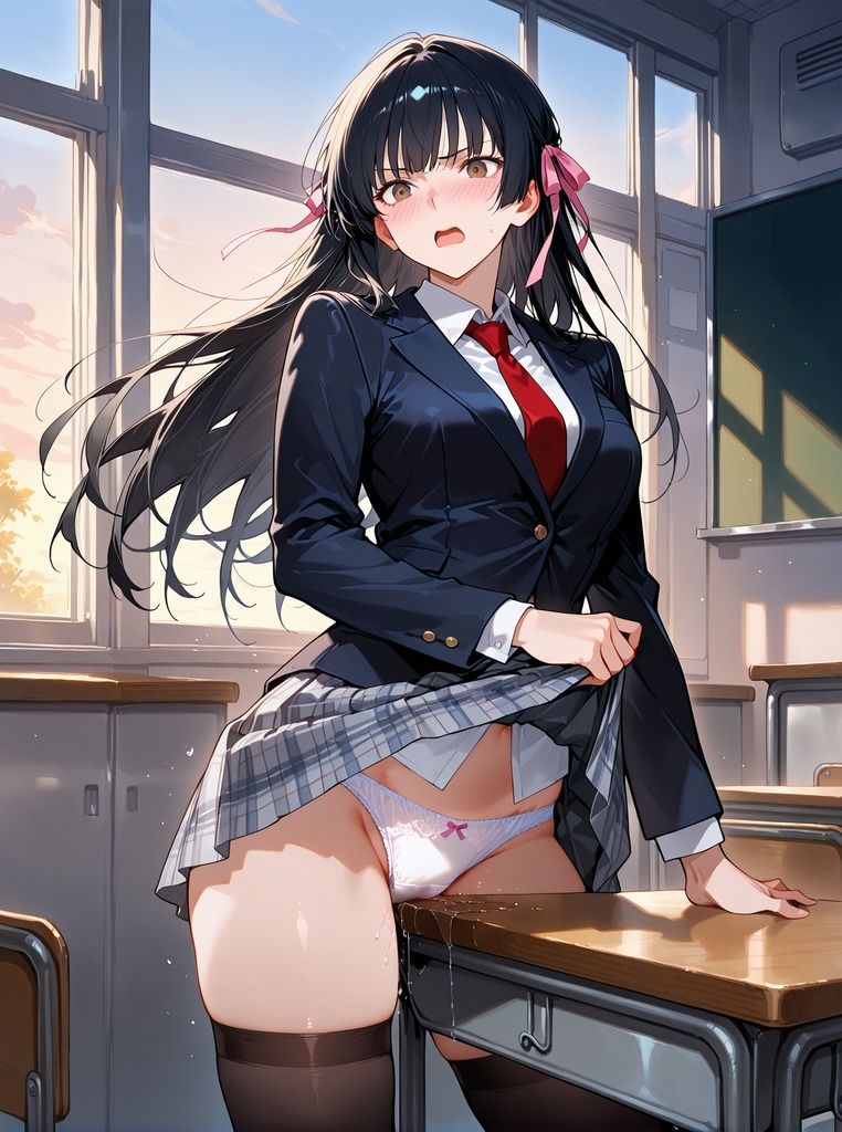 普段はクールで強気な娘だけど放課後のオナニーがバレてしまい… - サンプル画像 5