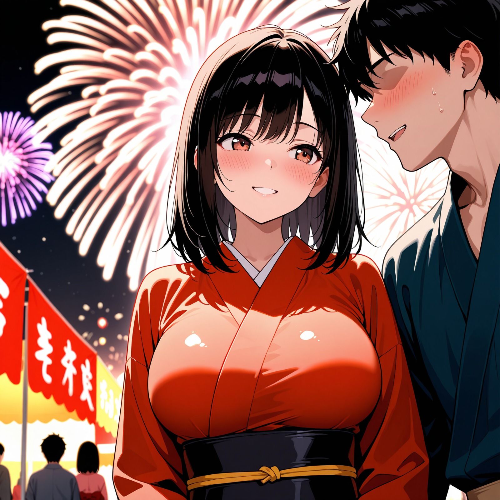 女子校生催●寝取られーあおい夏祭り編ー - サンプル画像 3