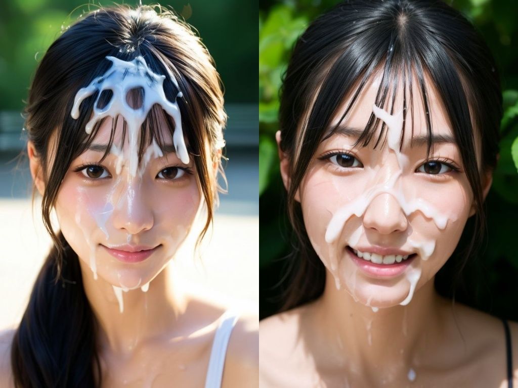 精子ぶちまけ顔射グラビアモデル - サンプル画像 2