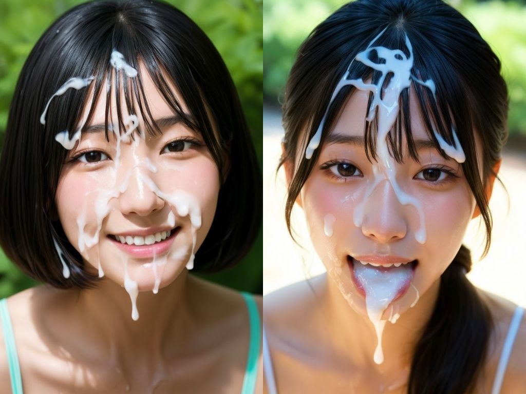 精子ぶちまけ顔射グラビアモデル - サンプル画像 4