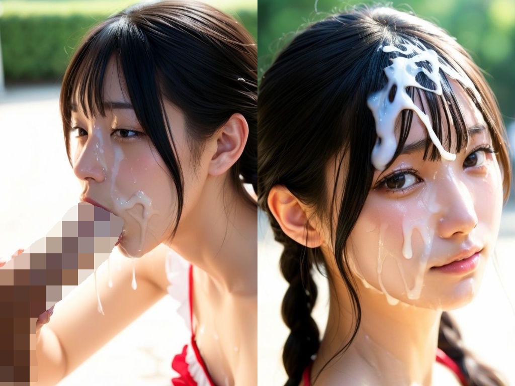 精子ぶちまけ顔射グラビアモデル - サンプル画像 8