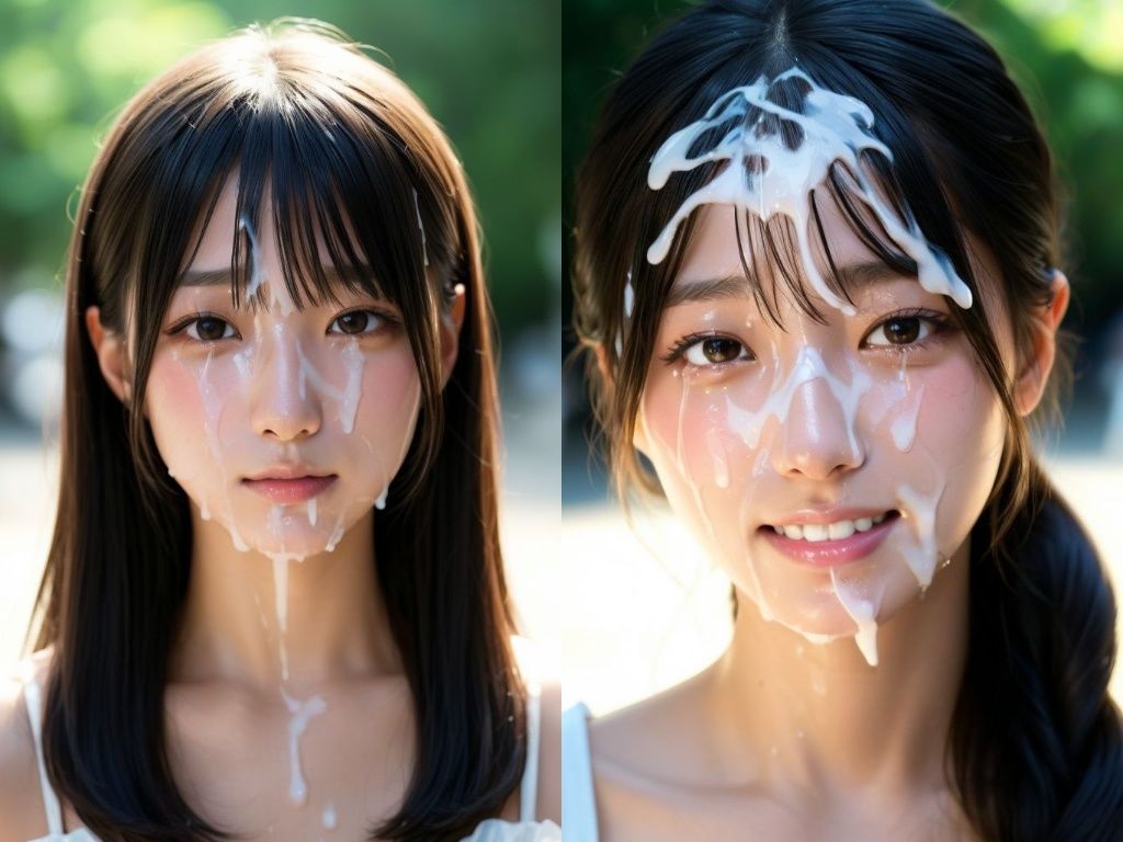 精子ぶちまけ顔射グラビアモデル - サンプル画像 10