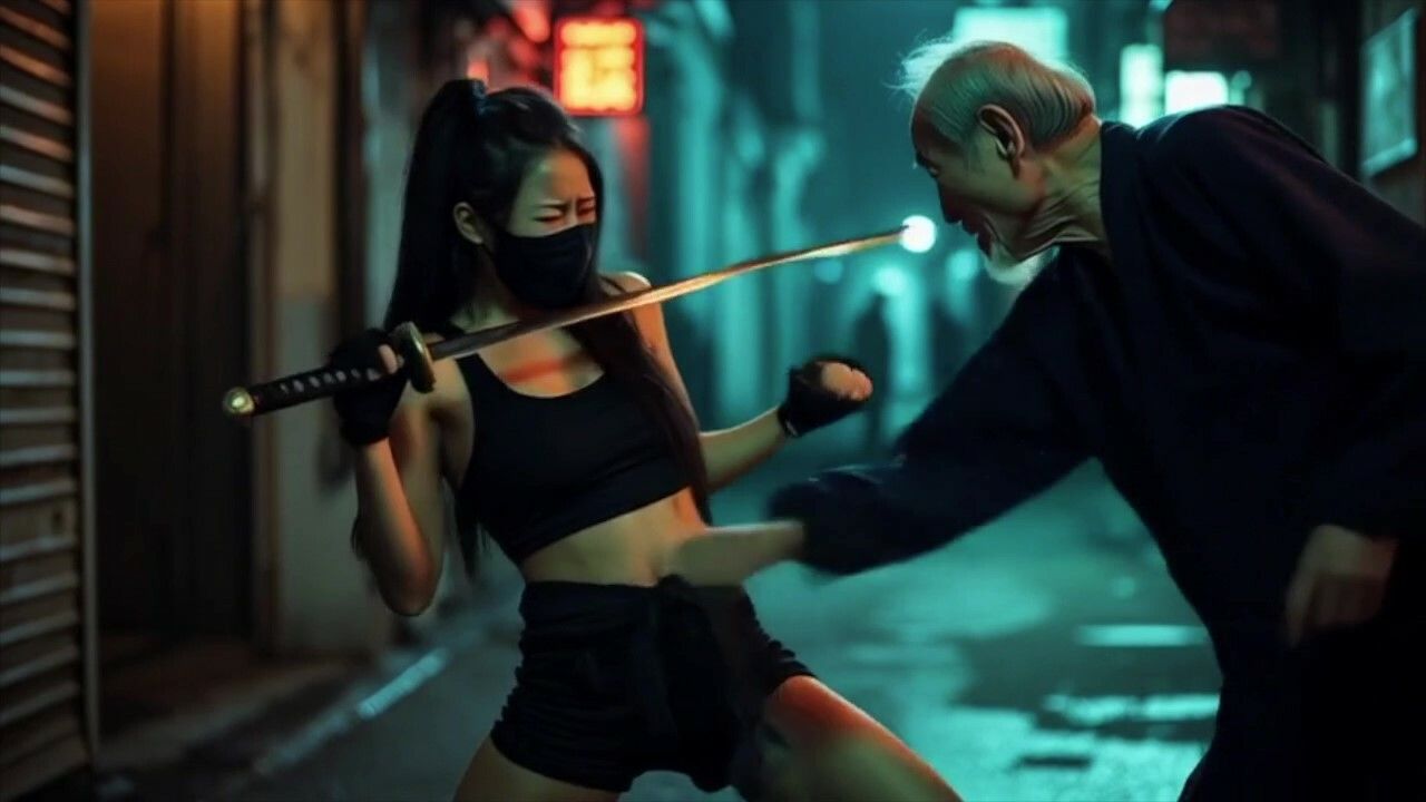 女剣士リョナシリーズ1  剣豪4姉妹vs老人剣士集団 - サンプル画像 2