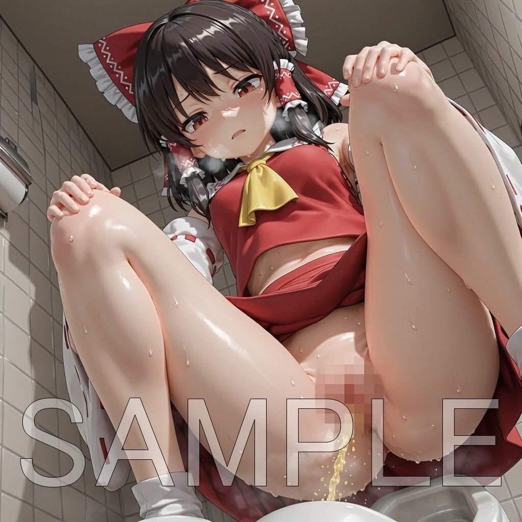 博◯霊夢和式放尿 - サンプル画像 2