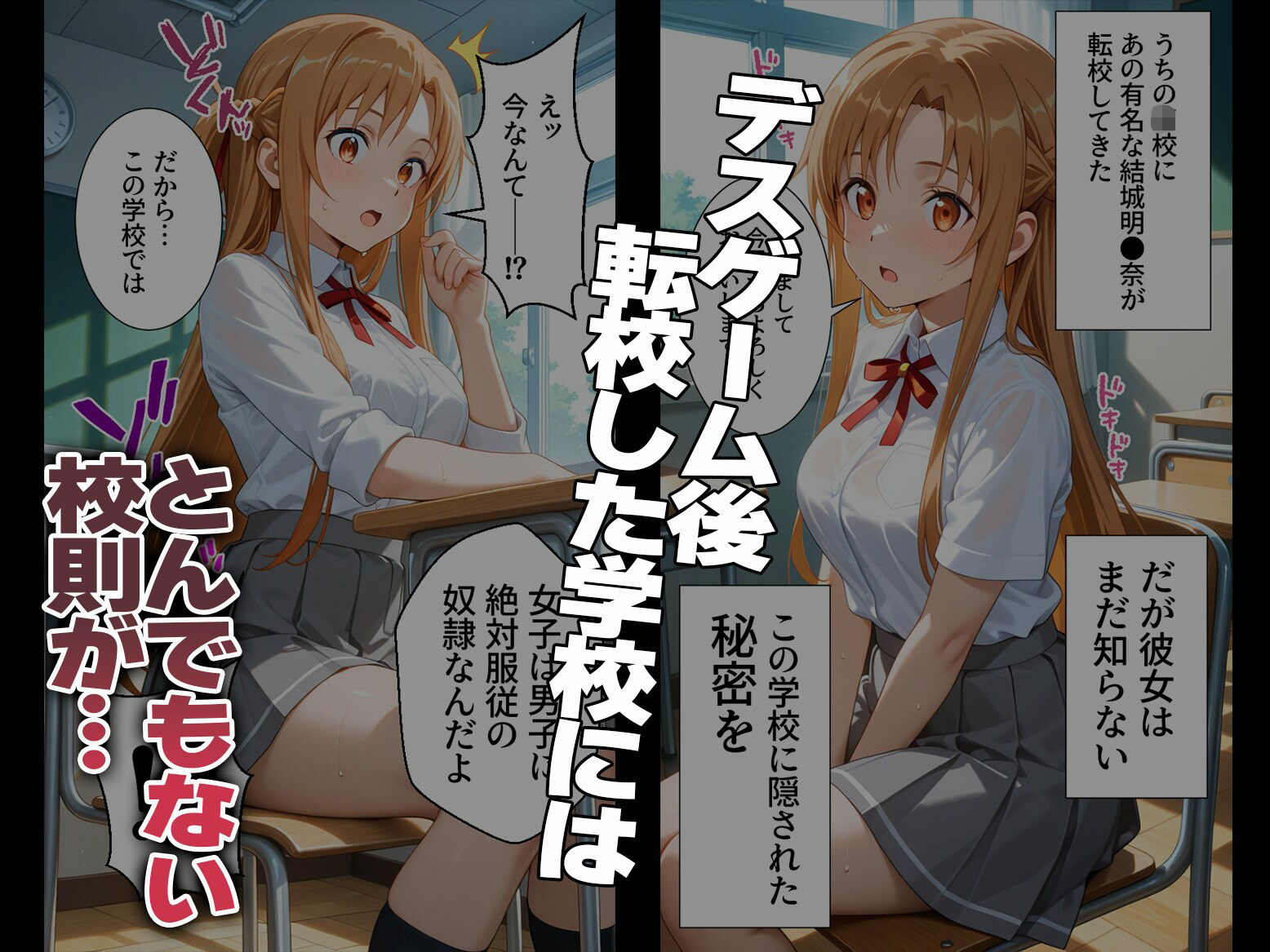 強●性処理学校 私たちこのクラスのオナホです 明●奈＆●葉編 - サンプル画像 1