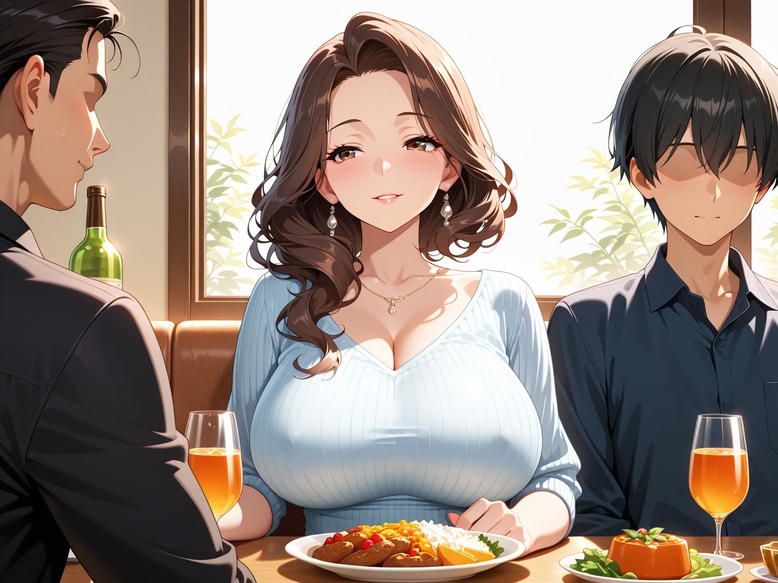 欲求不満などすけべ巨乳人妻とねっとり濃厚SEX - サンプル画像 1