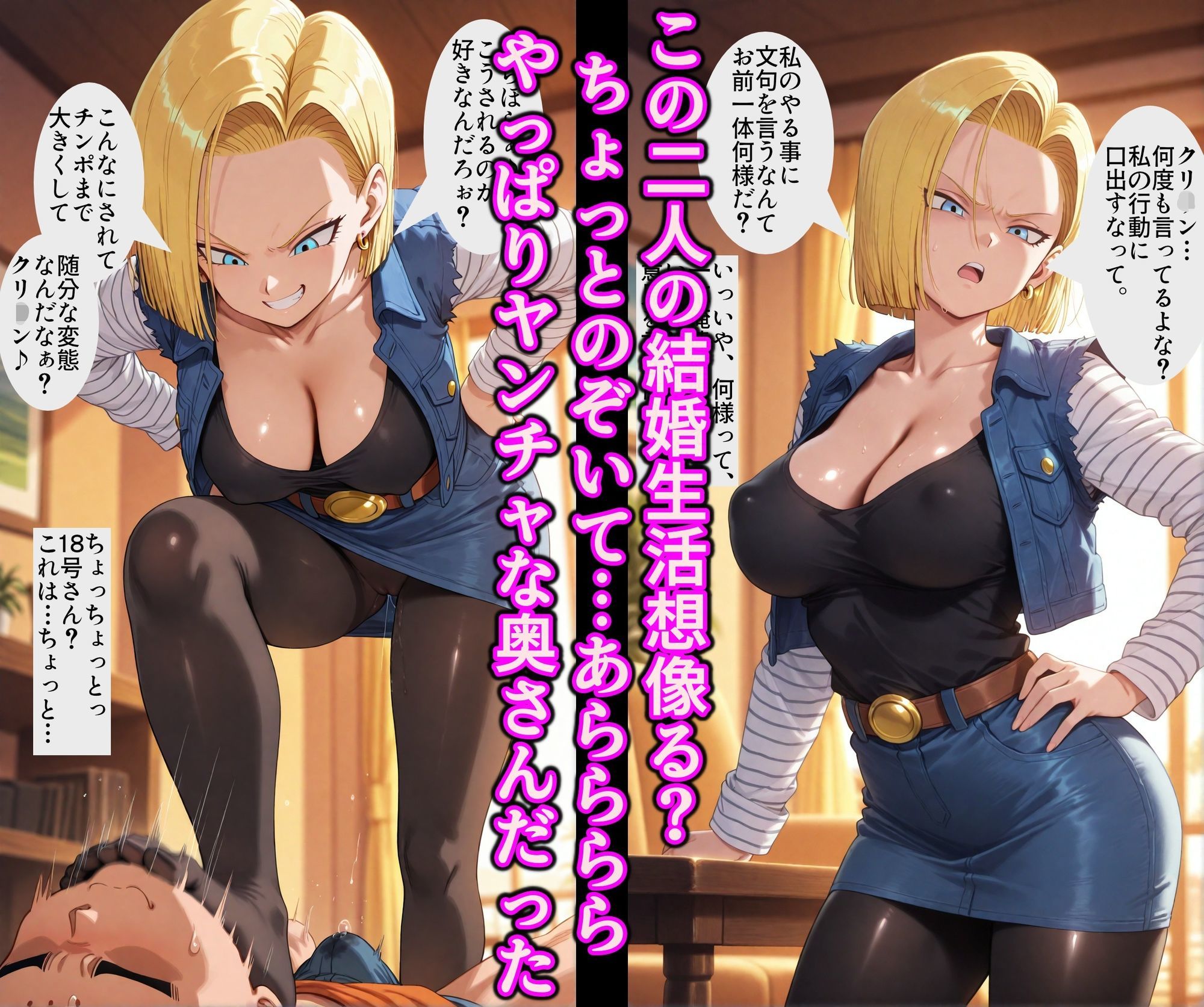 不倫したり旦那にワカラせられたりメチャクチャ惨めに犯●れる淫乱化乳首スイッチ付き人◯人間18号 - サンプル画像 1