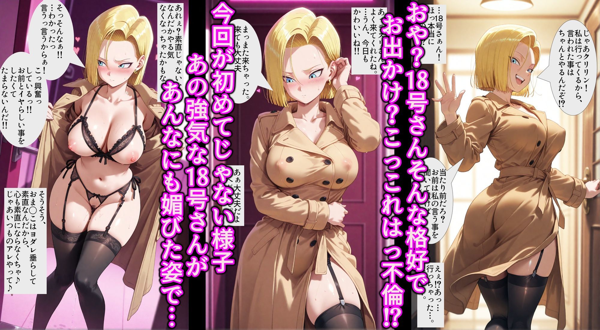 不倫したり旦那にワカラせられたりメチャクチャ惨めに犯●れる淫乱化乳首スイッチ付き人◯人間18号 - サンプル画像 2