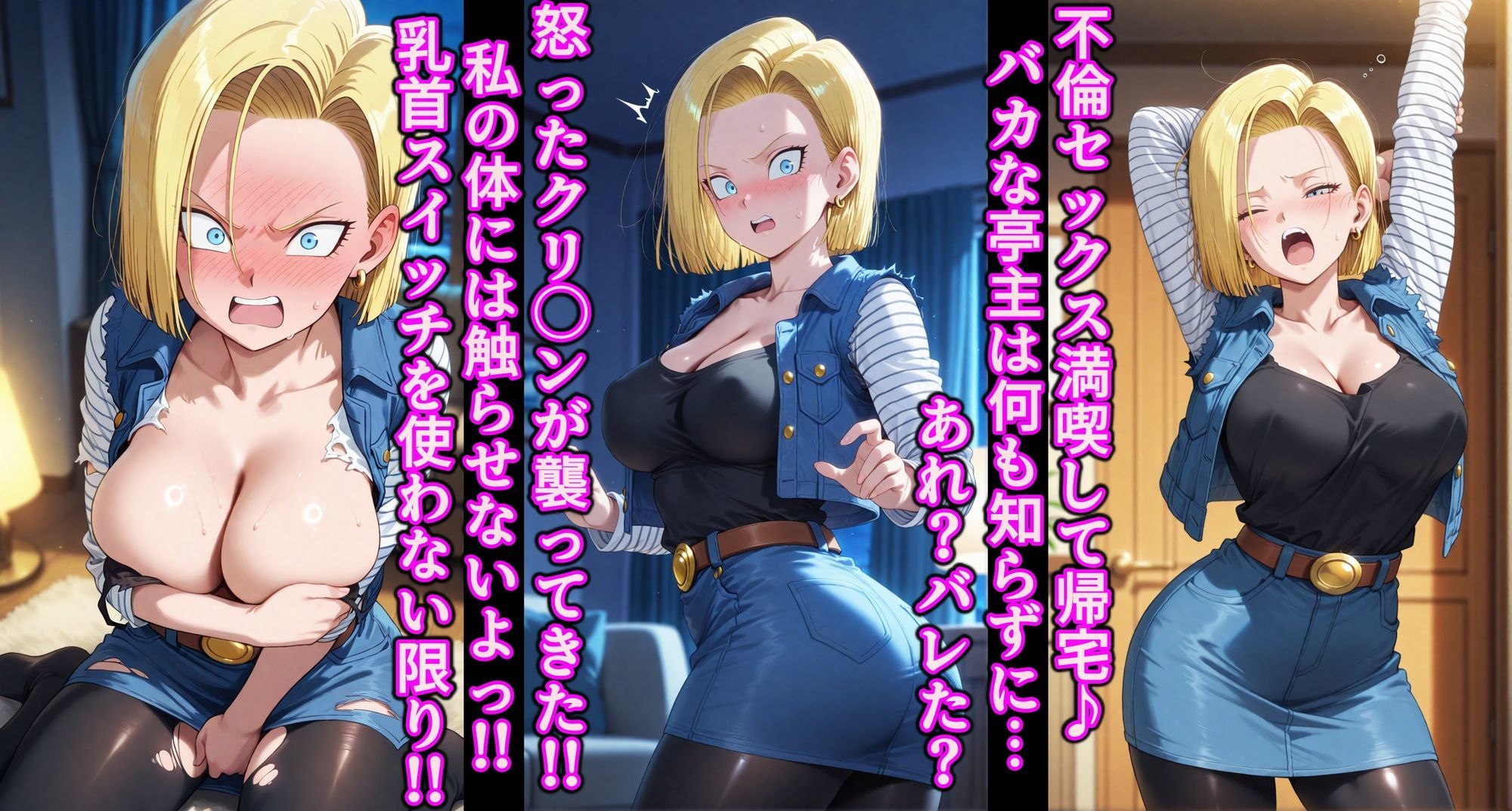 不倫したり旦那にワカラせられたりメチャクチャ惨めに犯●れる淫乱化乳首スイッチ付き人◯人間18号 - サンプル画像 6