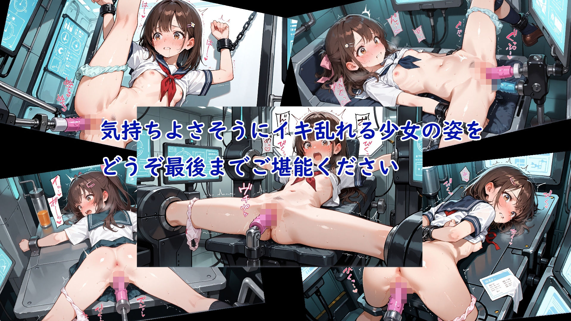 通学バスごと連れ去られ完全拘束されたまま機械で絶頂管理されて何回イってもやめてもらえない女の子 - サンプル画像 10