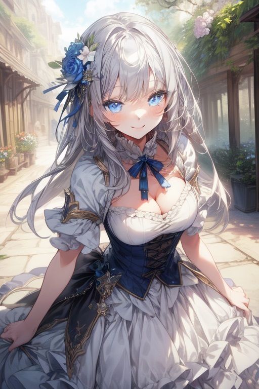 銀髪少女のグラビア集 - サンプル画像 1