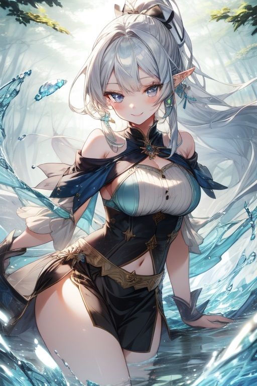 銀髪少女のグラビア集 - サンプル画像 4