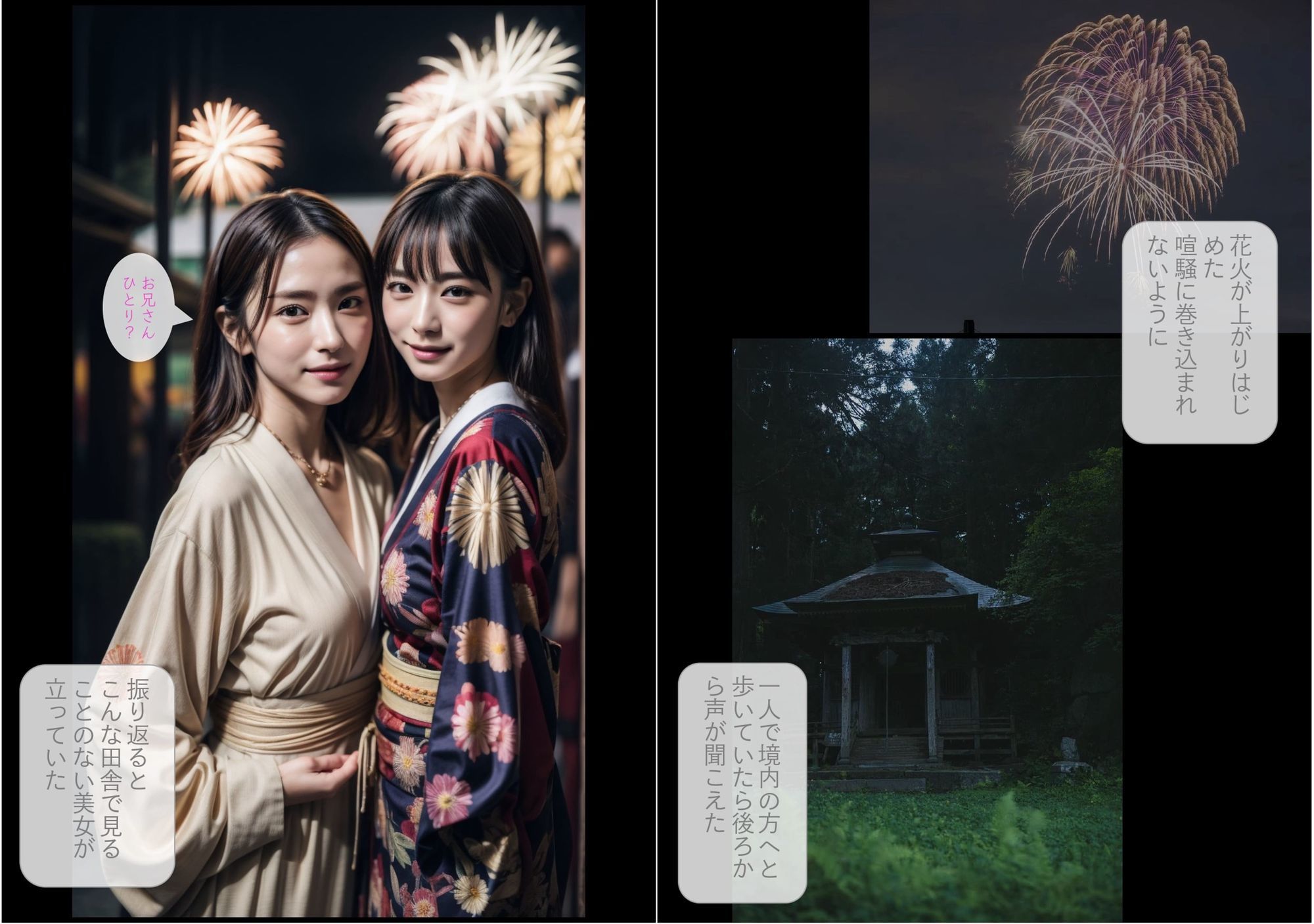 ［ストーリー＋大量画像！］夏祭りで出会った美女達に性分を全て搾り取られる夏の思い出 - サンプル画像 3