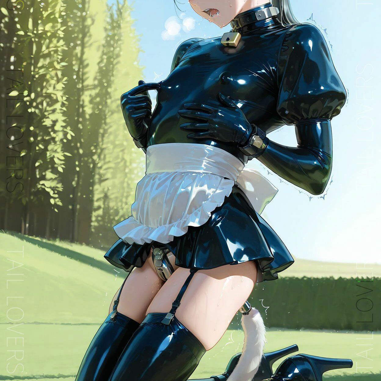 ラバーメイドのアナル尻尾研修【479枚】 - サンプル画像 4